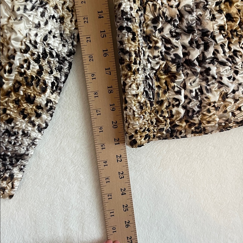 Ruby Rd Leopard Print Crinkle Quilted Jacket Y2k … - image 5